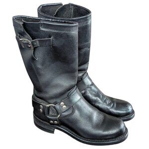 Vintage Georgia Leather Women's Motorcycle Boots - Size 5.5 M